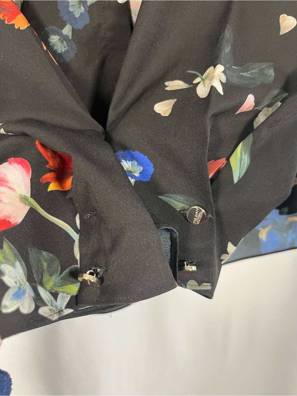 Ted baker London ebonny sandalwood floral print long sleeve blouse US SZ 8/M - Picture 6 of 11